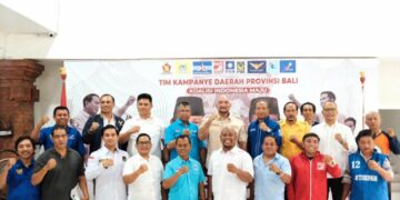 Para pimpinan partai Koalisi Indonesia Maju Daerah Bali. Dokumen: BALITOPIK.COM