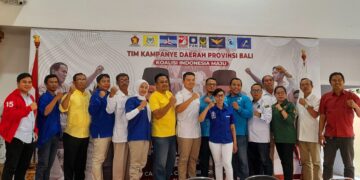 Para pimpinan partai Koalisi Indonesia Maju tingkat Kabupaten/kota di Bali.