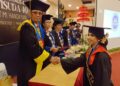 Prosesi wisuda STIMI Handayani Denpasar ke-40 di Prama Sanur Beach Hotel. Ist