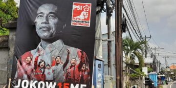 Baliho PSI bertuliskan JOKOW15ME di Denpasar. Foto: BALItopik