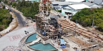 Salah satu pembangunan pendukung pelabuhan Benoa Bali. (ANTARA/HO-Pelindo III)