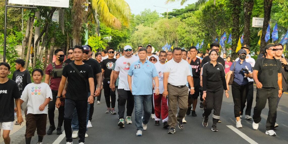 Acara jalan sehat di Jembran oleh TKD Prabowo-Gibran Bali. Balitopik.com