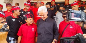 Potret Ganjar Pranowo saat konsolidasi internal PDIP Bali beberapa waktu lalu