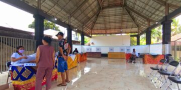 Potret coblos ulang atau PSU di TPS 5 Desa Temukus, Kecamatan Banjar, Buleleng