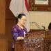Grace Anastasia Surya Wijaya saat bacakan pandangan umum Fraksi Nasdem, PSI dan Hanura di Sidang Paripurna XII DPRD Bali tahun 2020. Ist