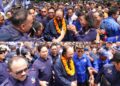 Surya Paloh saat disambut kader-kader NAsDem Bali pada Januari lalu. -IST