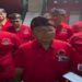 Wayan Koster (depan) dan Giri Prasta (kiri) bersama pengurus DPD dan DPC PDIP Badung. -IST