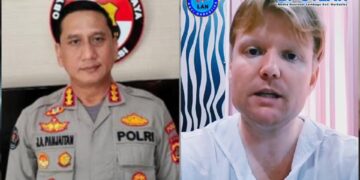 Kolase: Kabid Humas Polda Bali, Kombes Pol Jansen Panjaitan (kiri) dan Arthem Kothukov. -IST