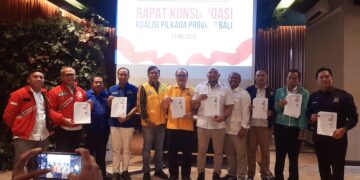 Para pimpinan 11 partai pendukung Mantra-Mulia.