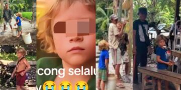 Kolase: Si Kocong yang viral di Bali. -IST