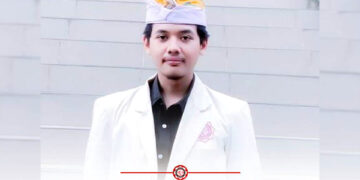 Ketua Kesatuan Mahasiswa Hindu Dharma Indonesia (KMHDI) Kabupaten Badung, I Gusti Agung Arya Dhanyananda. -IST