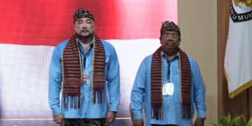 Pasangan Mulia-PAS saat mendaftar ke KPU Bali pada 29 Agustus 2024.