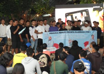 Pemuda Pecinta Olahraga saat meneklarasikan dukungan untuk Mulia-PAS. -IST