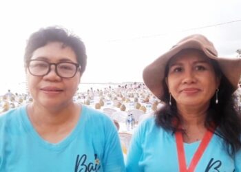 Ketua Departemen Pelayanan Perempuan Gereja Kemah Injil Indonesia (GKII), Pdt. Elisabeth Ronda (Kiri) danKetua Panitia Retret Perkauan Nasional 2024, Pdt. Dorkas Dunga Nedo. -Balitopik.com