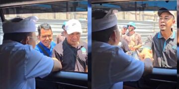 Kolase: Tangkap layar video warga Padangbai saat bertemu dengan Wayan Koster. -IST