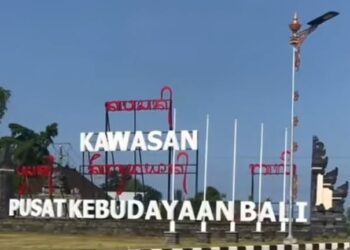 Gerbang Kawasan Pusat Kebudayaan Bali, Klungkung. -IST