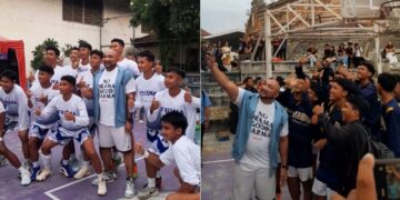 Kolase: De Gadjah saat berfoto bersama tim peserta DBL Bali 2024. -Balitopik.com