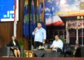 Pasangan Mulia-PAS saat hadiri uji publik di Kampus Unud Jimbaran, Badung. -IST