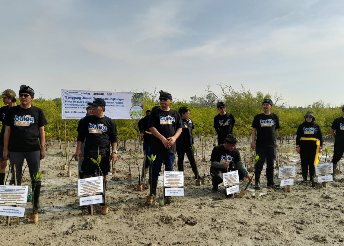 Tanam Ratusan Mangrove, Bulog Ajak Jaga Lingkungan. -Balitopik.com