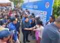 Erick Thohir saat mengahdiri Sepak Bola Pantai di Kuta. -Balitopik.com