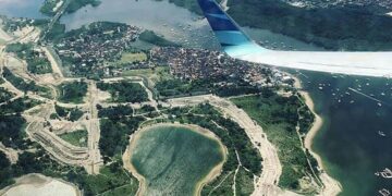 Pulau Serangan diambil dari ketinggian. -IST