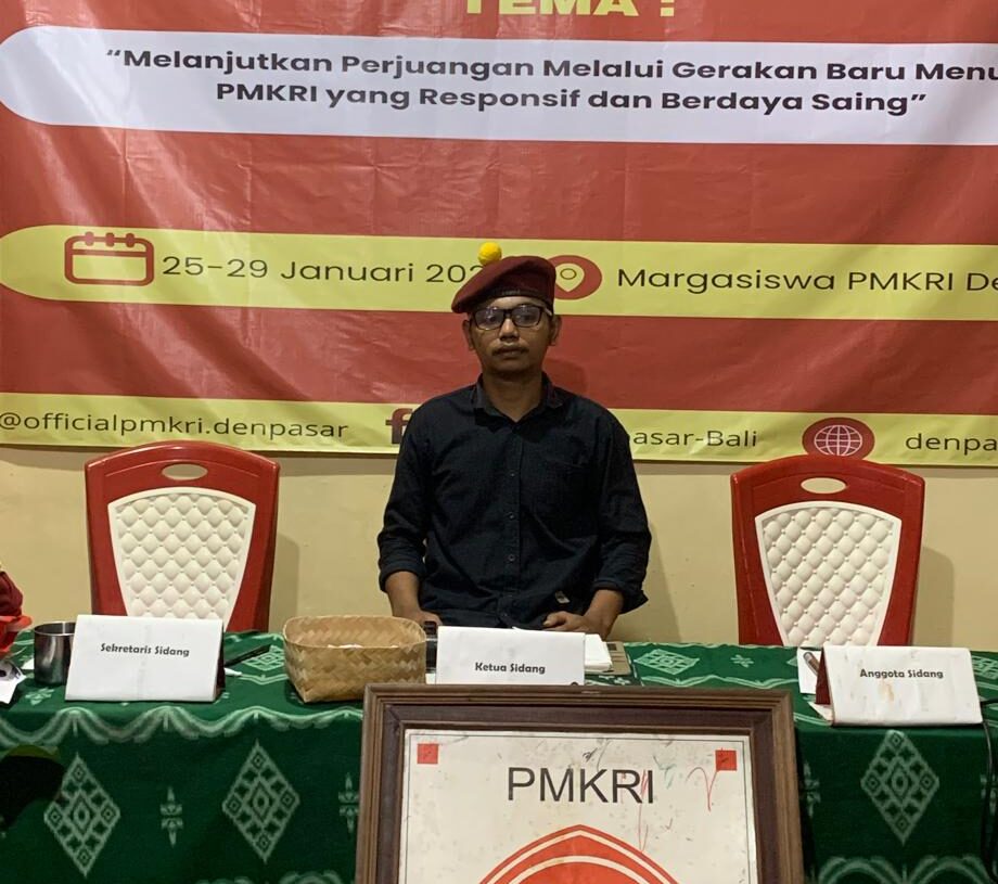 Ketua PMKRI Cabang Denpasar Sanctus Paulus periode 2025-2026, Filemon Bram Gunas Junior. -Balitopik.com
