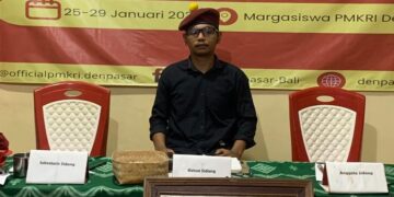 Ketua PMKRI Cabang Denpasar Sanctus Paulus periode 2025-2026, Filemon Bram Gunas Junior. -Balitopik.com
