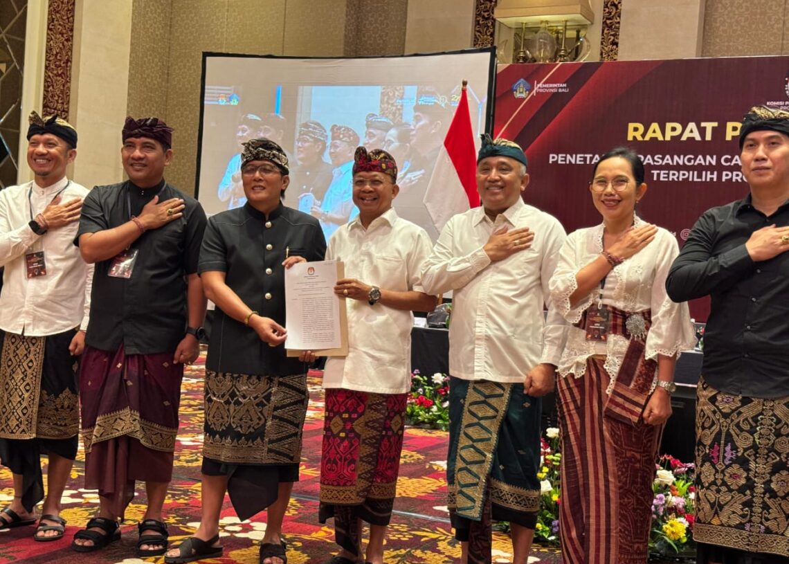 Pasangan Koster-Giri ditetapkan jadi Gubernur dan wakil Gubernur Bali periode 2025-2030.