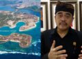 Foto: Kolase Pulau Serangan dan Arya Wedakarna (AWK). -Balitopik.com