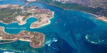 Potret Pulau Serangan Dari Ketinggian tahun 2020. -IST