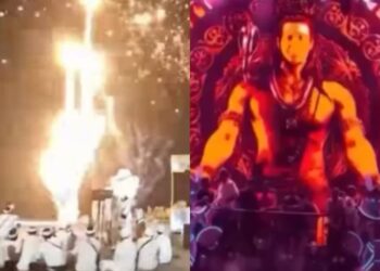 Kolase: Kembang api di Finns Beach Club dan Dewa Siwa yang ditayangkan Atlas Becah Club. -Balitopik.com