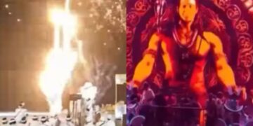 Kolase: Kembang api di Finns Beach Club dan Dewa Siwa yang ditayangkan Atlas Becah Club. -Balitopik.com