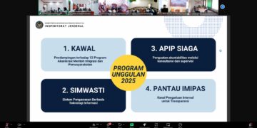 Tangkap layar zoom pengarahan Asta Cita Presiden oleh Inspektur Wilayah I Inspektorat Jenderal Kementerian Imigrasi dan Pemasyarakatan.