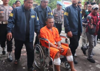 Bastomi Prasetyawan pelaku penusukan I Kadek Parwata ditangkap. -Balitopik.com
