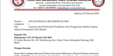 Tangkqp layar surat somasi LBH KMHDI kepada Manajemen ATLAS Beach Club Bali. -Balitopik.com