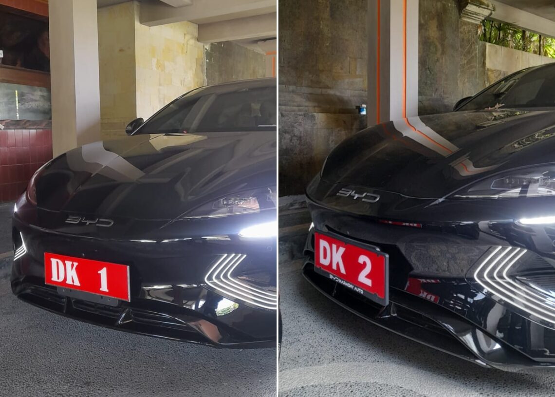 Kolase: Mobil mewah BYD Seal milik Wayan Koster dan Giri Prasta. -Balitopik.com