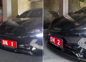 Kolase: Mobil mewah BYD Seal milik Wayan Koster dan Giri Prasta. -Balitopik.com