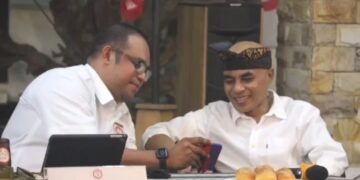 Ketua Umum dan Sekretaris Umum IKB Flobamora Bali. -Balitopik.com