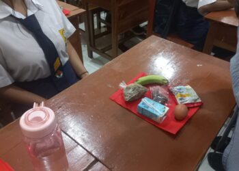 Menu MBG perdana di Kota Denpasar. -Mang Ari/Wacana