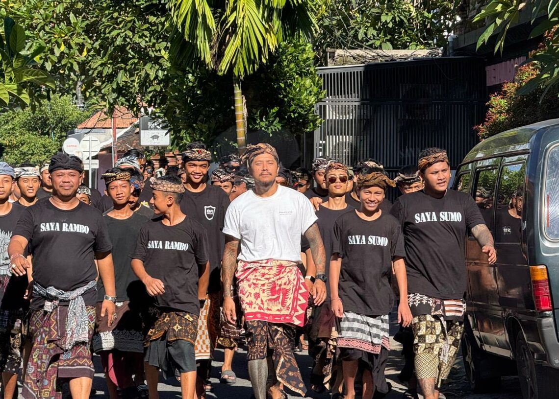 Potret pembuatan video klip lagu berjudul "Ogoh-Ogoh" dari Band Abara Project. -IST