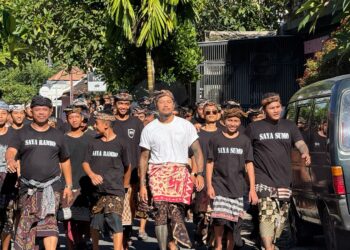 Potret pembuatan video klip lagu berjudul "Ogoh-Ogoh" dari Band Abara Project. -IST