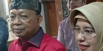 Gubernur Bali Wayan Koster dan Kepala BPS Nasional Amalia Ardininggar Widyasanti di Kantor Gubernur Bali. -IST