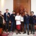 BEM UNUD saat beraudensi dengan Gubernur Bali, Wayan Koster. -IST