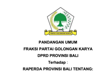 Tangkap layar pandangan umum fraksi Partai Golkar DPRD Bali. -Balitopik.com