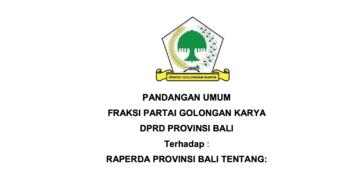 Tangkap layar pandangan umum fraksi Partai Golkar DPRD Bali. -Balitopik.com