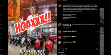 Tangkap layar video hoax Wayan Koster Jual Motor murah. -Balitopik.com
