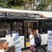 Gubernur Bali Wayan Koster saat berpose dengan display bus listrik. -Balitopik.com