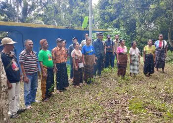 Tokoh Masyarakat Dua Desa Datangi Lokasi Survei Geotermal dan Deklarasi Penolakan Rencana Eksplorasi. -AD/Balitopik.com