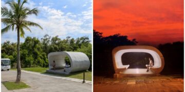 Bus Stop Enam, halte bus hasil cetak 3D di Nuanu Creative City