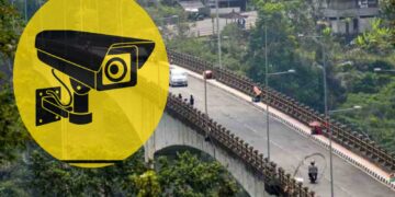 Ilustrasi CCTV di Jembatan Tukad Bangkung, Petang, Badung.